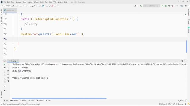 Java Thread schlafen legen, Zeiteinheiten TimeUnit смотреть онлайн
