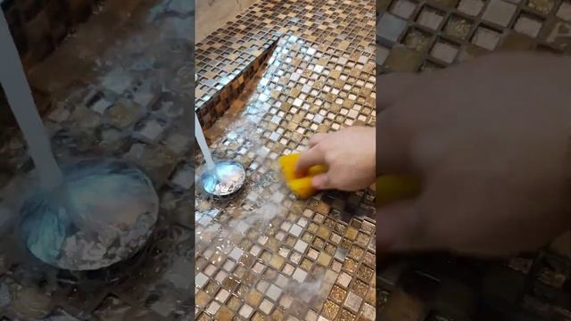 Раковина из мозаики. Ответы на вопросы.Как и чем мыть. смотреть онлайн