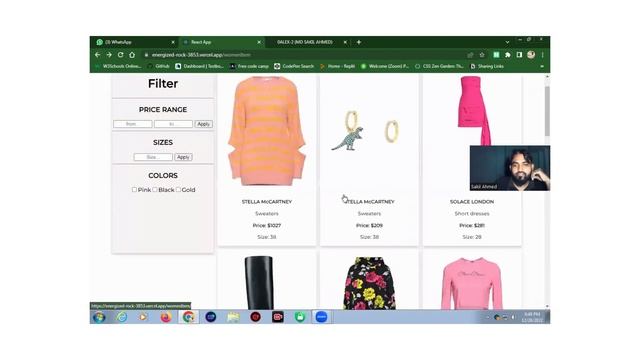 One 0f e-commerce website builds with react.js. смотреть онлайн