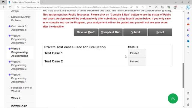 NPTEL - PROBLEM SOLVING THROUGH PROGRAMMING IN C - Week 6 - All Programming Assignments смотреть онлайн