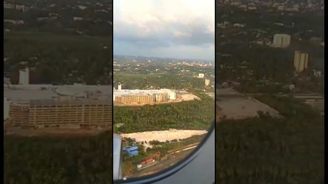 Flight landing in Trivandrum | Trvandrum Aerial View| Greenfield stadium | Lulu Mall смотреть онлайн