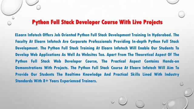 Python Full stack Training in Hyderabad смотреть онлайн
