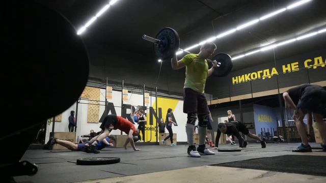 Рывковая протяжка с помоста + с виса выше колен + уходы 45 кг. смотреть онлайн