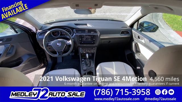 Volkswagen Tiguan SE 4Motion 2021 | (786) 715-3958 call for price in Miami смотреть онлайн