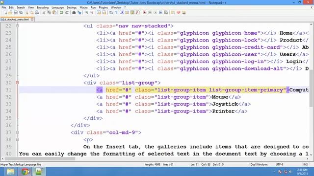 Bootstrap List Group Navigation Bar in Tamil Part-11 смотреть онлайн