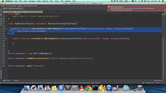 006 Zend Framework 2 Service Manager addAbstractFactory方法 смотреть онлайн