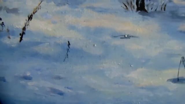 Обзор картины. Первый закат нового года, картина маслом. Зима Цуканова Виктория смотреть онлайн