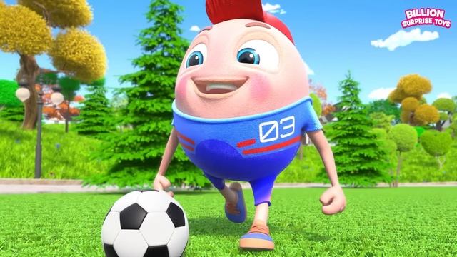 Soccer game fun with funny Humpty Dumpty - BillionSurpriseToys Nursery Rhymes & Kids Songs смотреть онлайн