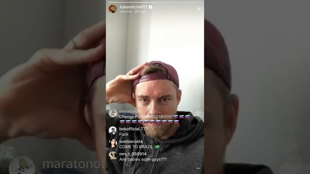 Luke Mitchell Instagram LIVE video | March 16, 2018 смотреть онлайн