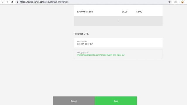 Edit a product name and URL on Big Cartel смотреть онлайн