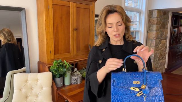 The Royal Blue Monaco Croco Bag смотреть онлайн