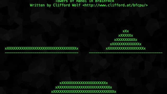 Towers of Hanoi in Brainfuck смотреть онлайн