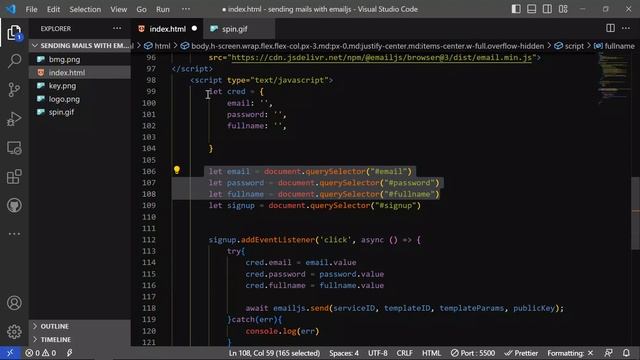 Send Emails in Vanila Javascript Using Email Js смотреть онлайн