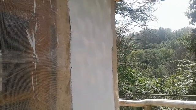 Окончание штукатурки казачьей хаты в Рождествено