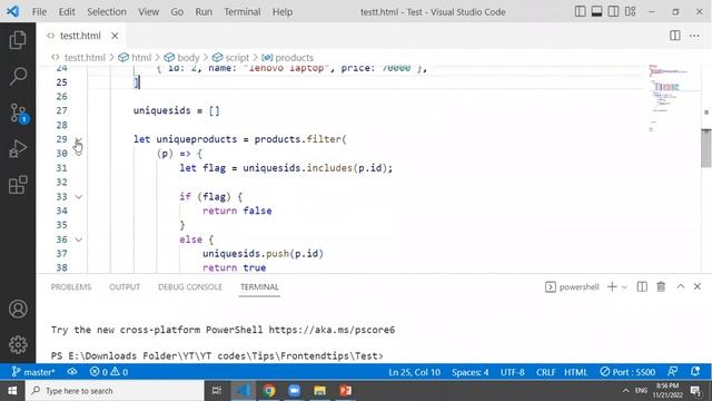 Remove duplicates from array of objects | Javascript interview questions | JavaScript in telugu смотреть онлайн