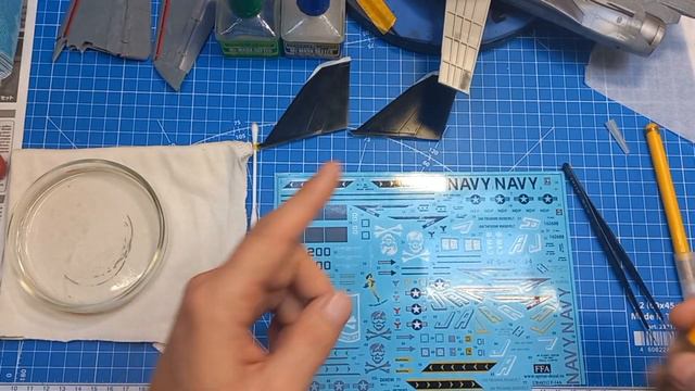 Продолжение сборки F-14 A. Tamiya 1-48. смотреть онлайн