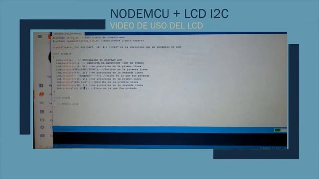 NodeMCU + LCD 16x4 I2c смотреть онлайн