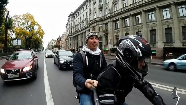 На Suzuki Bandit 400 по осенней Петроградке (GoPro Hero 3+) смотреть онлайн