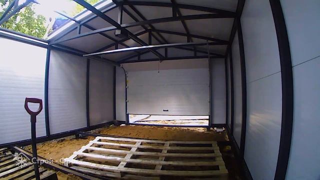 Строительство гаража из сэндвич-панелей | #timelapse 07 смотреть онлайн