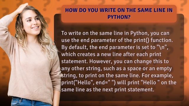 How do you write on the same line in Python? смотреть онлайн