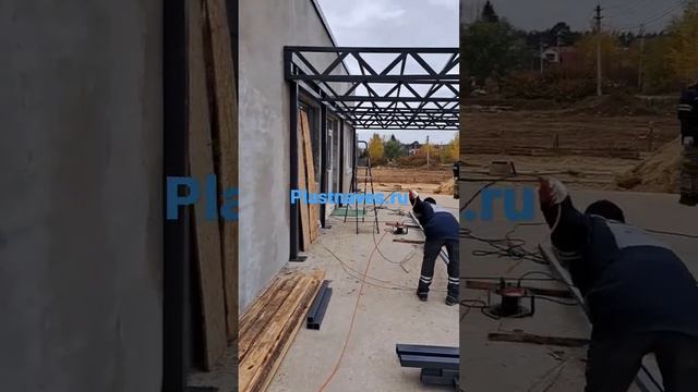 навес 10х8. прозрачная кровля смотреть онлайн