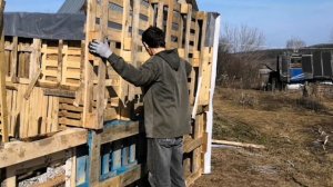 Сарай из поддонов. ЧАСТЬ 2