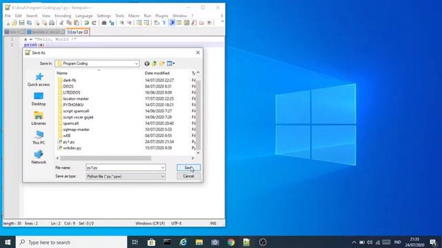 Cara Membuat dan Menjalankan PYTHON di CMD Windows !!! смотреть онлайн