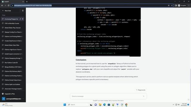 Find enclosing ploygon for point in Python using shapefile смотреть онлайн
