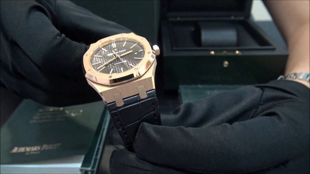 Audemars Piguet Royal Oak 41 Rose Gold Black Dial | WatchesGMT (English) смотреть онлайн