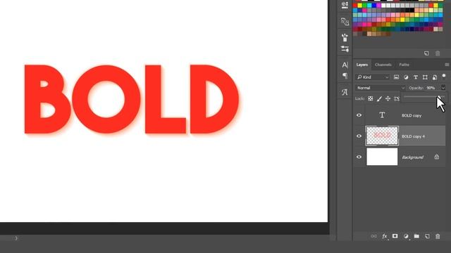 How to make BOLD Photoshop Text Effect in Photoshop CC, CS6 смотреть онлайн