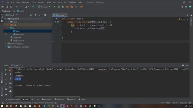 Java Command line parameters, Scanner, for each loop смотреть онлайн