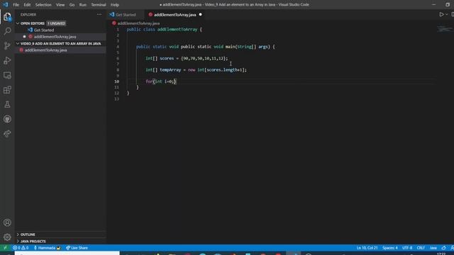 Data Structure Add an element to an Array of integers in Java смотреть онлайн