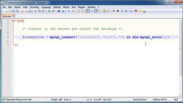 PHP Basics: Connect to the database смотреть онлайн