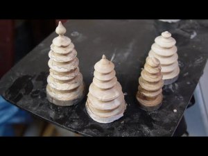 Новогодняя ёлка из берёзы, из рябины, из... Декор для дома с помощью токарного станка