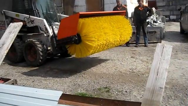 skid steer angle rotary broom 3 смотреть онлайн