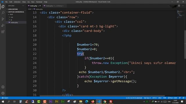 PHP Ders 43 Hata Yakalama смотреть онлайн