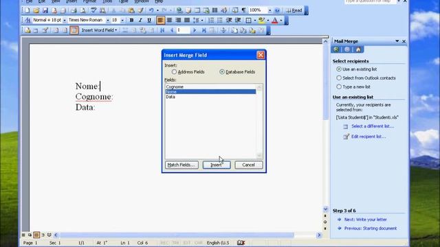 Word Excel 2003: Stampa Unione + Formattazione Data смотреть онлайн