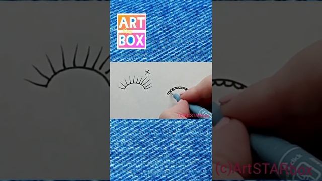 Как нарисовать красивые РЕСНИЦЫ просто?️How to draw EYELASHES step by step смотреть онлайн