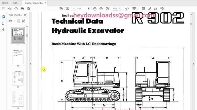 Liebherr Crawler Excavator R902 Operation And Maintenance Manual