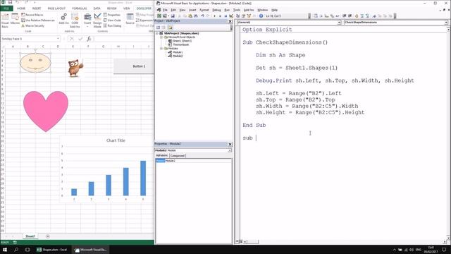 Excel VBA Introduction Part 52.1 - Introduction to Shapes смотреть онлайн