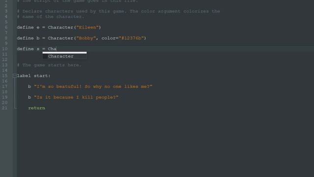 Creating a character in RenPy - RenPy from scratch #4 | Kosmo смотреть онлайн