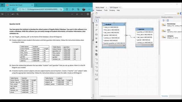 Use MySQL Workbench software to create a table and create relationships between creating tables. смотреть онлайн