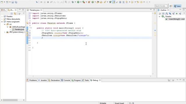 Les menu surgissant en java !API SWING[4][2017-2018] смотреть онлайн