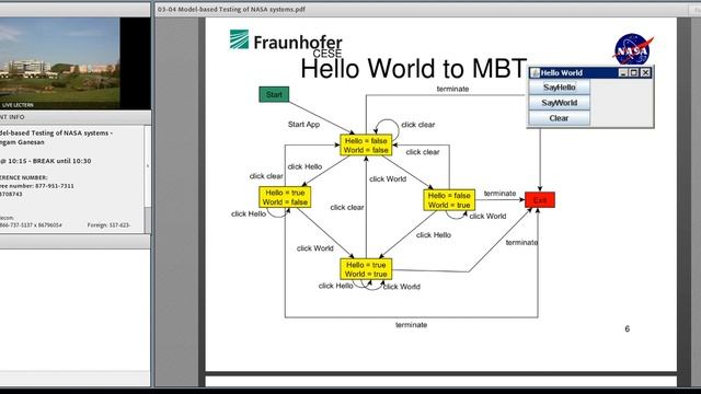 2013 NASA IV&V Workshop - Model-Based Testing of NASA Systems смотреть онлайн