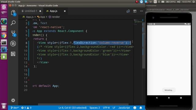 React-Native Hindi tutorial #14 flex box basic смотреть онлайн