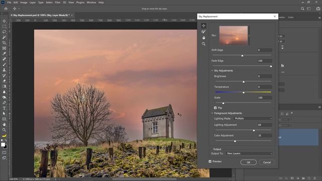 Create a Stunning Sky Replacement in Photoshop with a A.I. [Works with Video!] смотреть онлайн