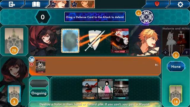 RWBY Deckbuilding Game Gameplay 10 Create Game(Ruby-1x Easy AI)PC смотреть онлайн