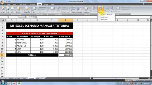 How To Use Scenario Manager In Excel | 3 Way To Use Scenario Manager In Hindi смотреть онлайн