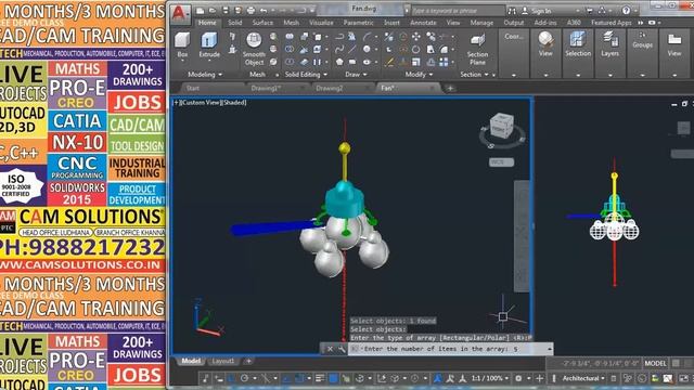 Autodesk Autocad 2020 3d Array tutorial |How to use 3d array command in autocad 2020 3d #autocad смотреть онлайн