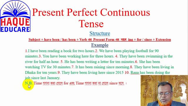 What is Present Perfect Continuous Tense- Its structure and Example -Basic English Grammar in Bangl смотреть онлайн